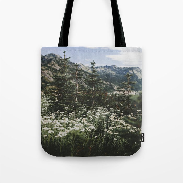 Mount Rainier Summer Wildflowers Tote Bag