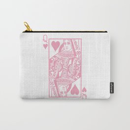 Pastel Pink Queen Of Hearts  Carry-All Pouch