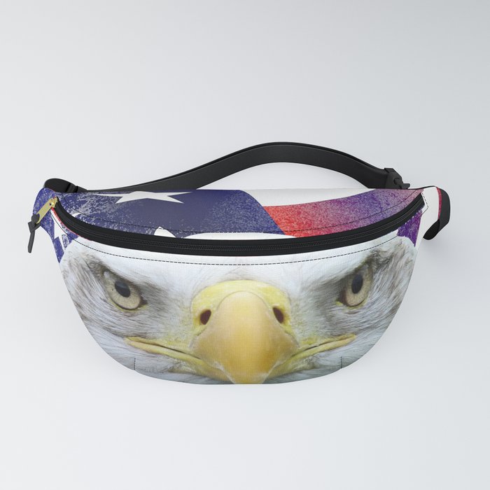 American Flag and Bald Eagle Fanny Pack