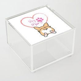 dog mom illustration - cute corgi butt Acrylic Box