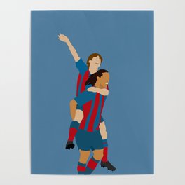 Messi And Ronaldinho Poster