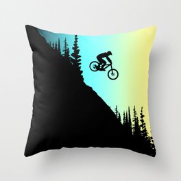 Multicolor 18x18 TropicalTees Cyclepath Vintage Cyclepath for MTB Mountain Bike Riders Throw Pillow 
