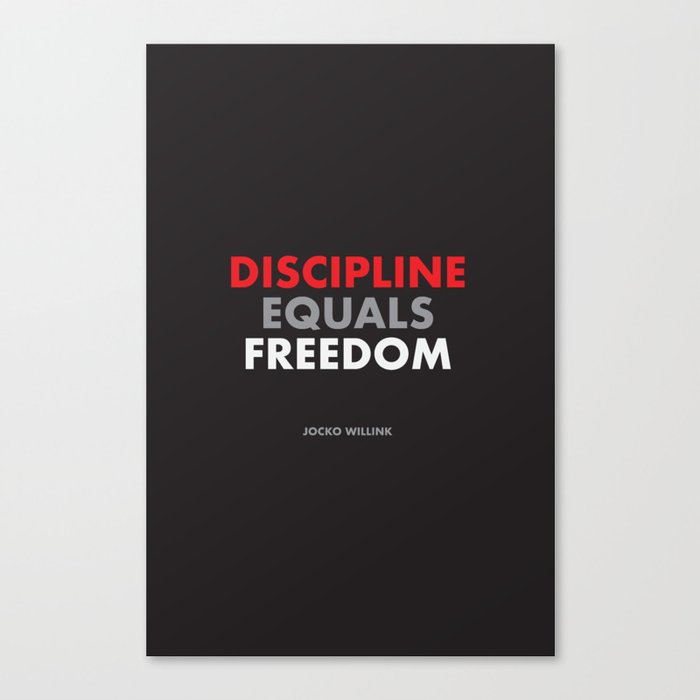 “Discipline Equals Freedom” Jocko Willink Canvas Print