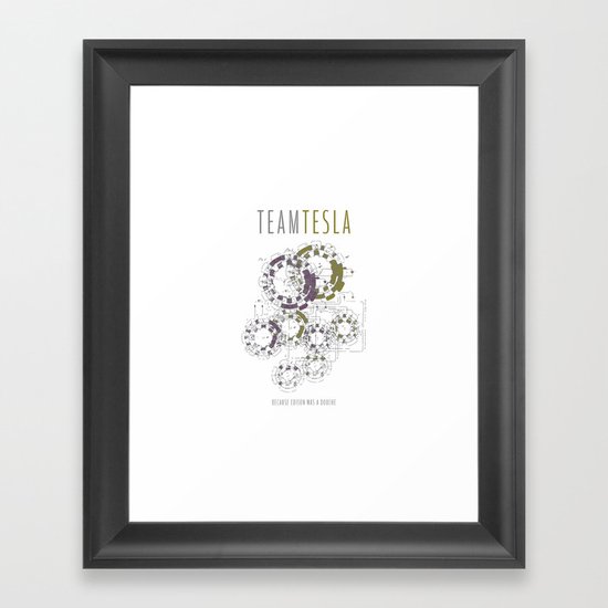 Team Tesla Framed Art Print