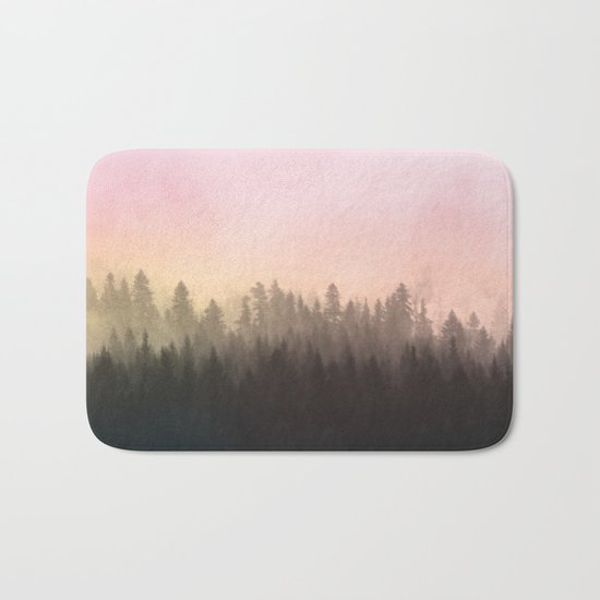 Foggy woods Bath Mat