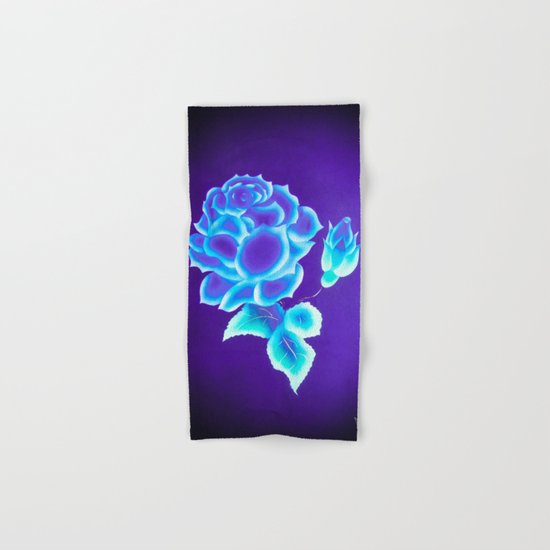 Blue Rose Hand & Bath Towel