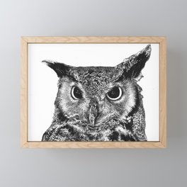 Great Horned Owl Framed Mini Art Print