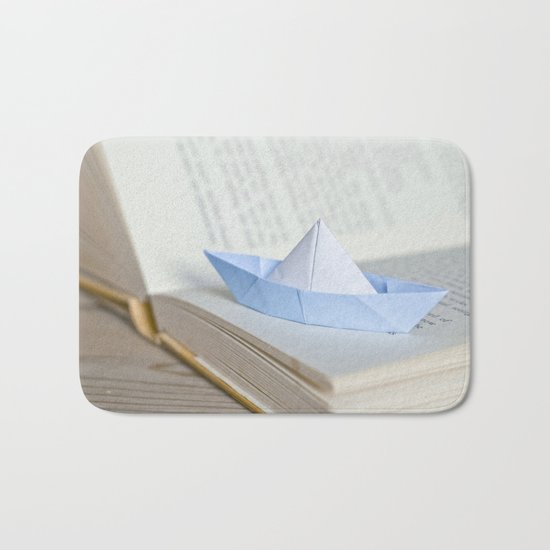 Little paper boat Bath Mat