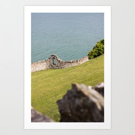 Tiny window in a brick wall with ocean view | Howth, Ireland | Travel photography | Color Art Print Art Print