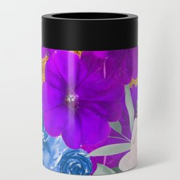 Flower Collage Abstract  Can Cooler