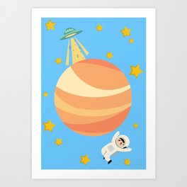 Print, planet, rocket, space, astronaut, adventure, Baby, Nursery, Kids, Girl, Boy, Wall Art, Digital Art Print