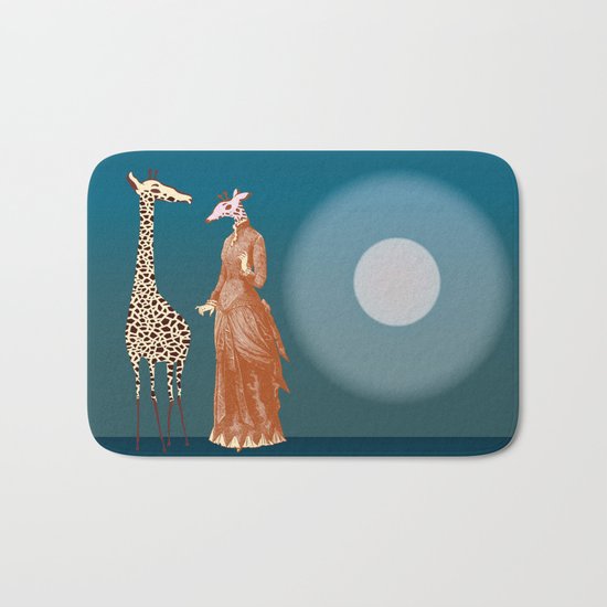 Giraffes - Late night rendezvous Bath Mat