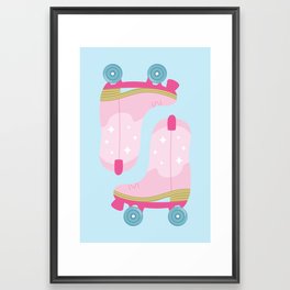 Cowboy Roller Skates Framed Art Print