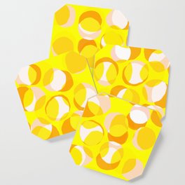 Modern Abstract Summer Reflection Yellow  Coaster