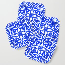 Portuguese azulejo tiles. Gorgeous patterns. Coaster | Talavera, Portuguese, Watercolor, Geo, Islamic, Porto, Mediterranean, Portugal, Delft, Sapphire 
