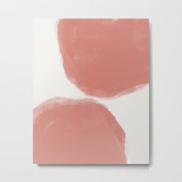 Terra Cotta Pink Shapes Metal Print | Aesthetic, Calm, Tan, Minimalist, Contemporary, Pink, Figures, Calming, Clean, Terracotta 