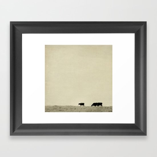 Black Angus Cattle Framed Art Print
