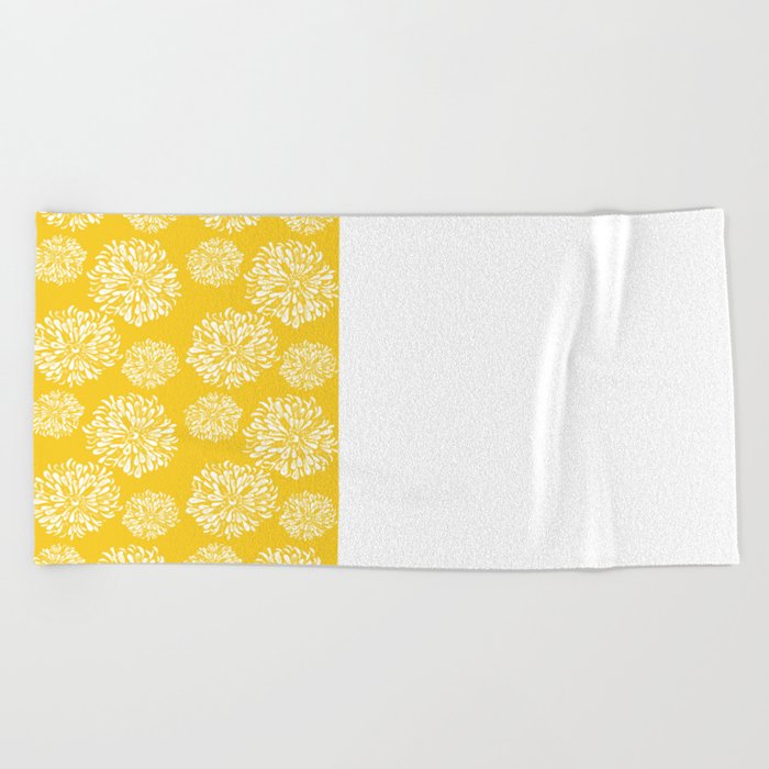 Yellow Zinnias Beach Towel
