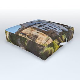 Spain Photography - Beautiful Village By A Small Cliff Outdoor Floor Cushion