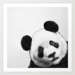 peekaboo panda Art Print