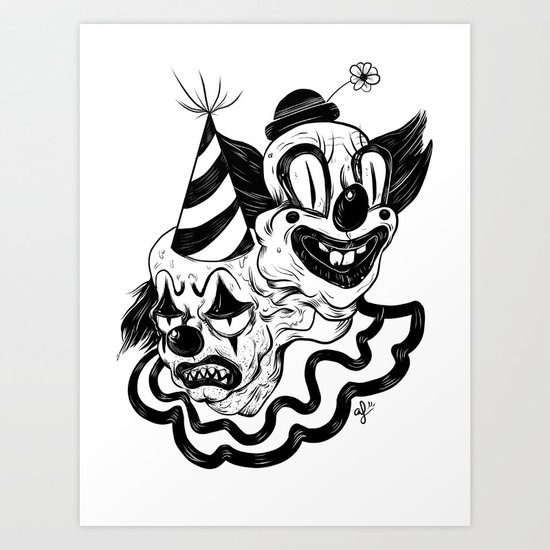 Coulrophobia Art Print