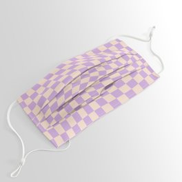 Check V - Lilac Twist — Checkerboard Print Face Mask