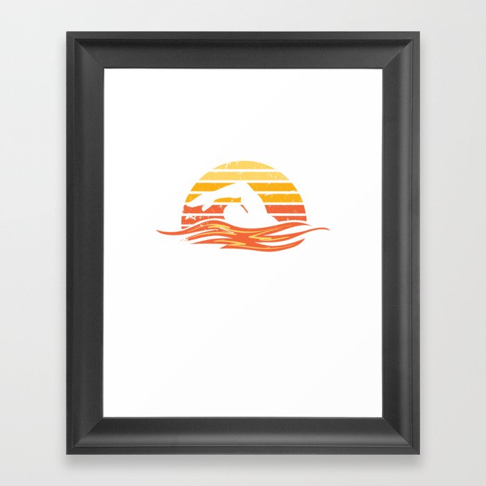 Swim Grandpa Framed Art Print