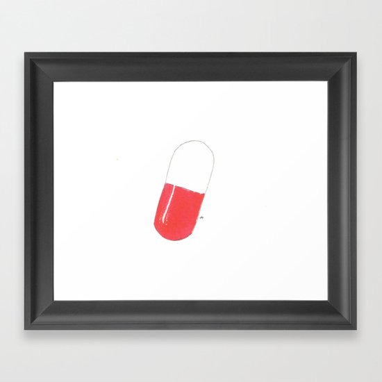 a pill Framed Art Print