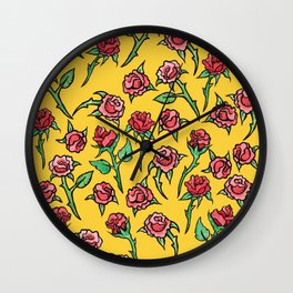 Roses Rose Gardner Wall Clock