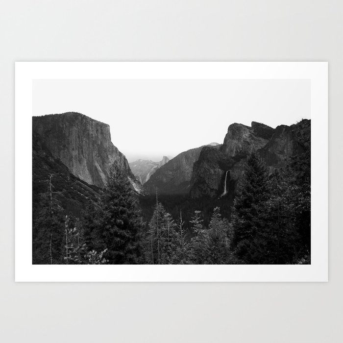 Tunnel View at Yosemite National Park Art Print