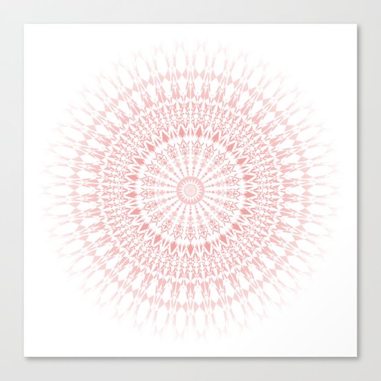 Rose Quartz Mandala Canvas Print