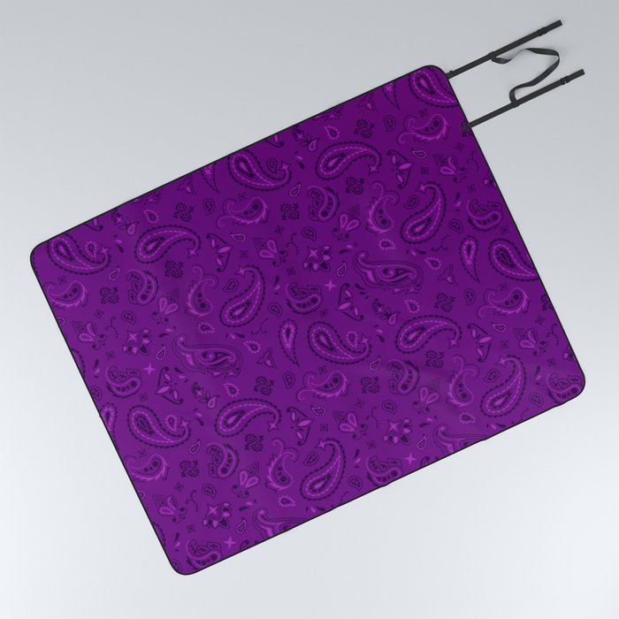 Purple Fume Bandana Picnic Blanket