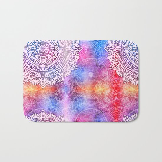Modern Abstract Mandala Flower Bath Mat