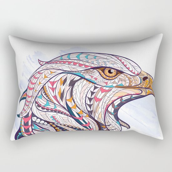 Colorful Ethnic Eagle Rectangular Pillow