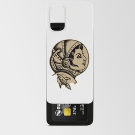 Space Girl Tattoo - BW Android Card Case