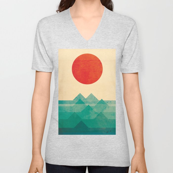 The ocean, the sea, the wave V Neck T Shirt