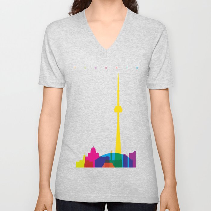 Shapes of Toronto. Accurate to scale V Neck T Shirt