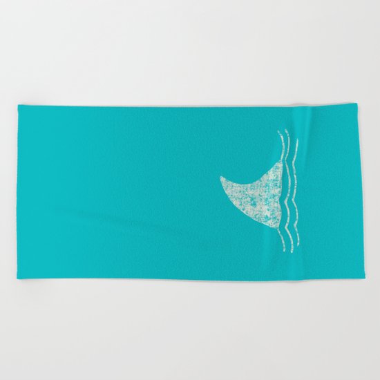 Beach Series Aqua- Shark Animal in the deep See Beach Towel