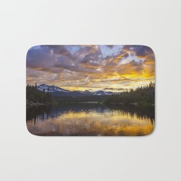 Mile High Sunset Bath Mat | Digital, Reflection, Mountainlake, Longexposure, Colorfulcolorado, 303, Landscape, Beauty, Photo, Fireinthesky 