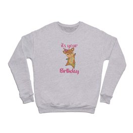 Deer Birthday Wishes Cute Happy Rehkitz Crewneck Sweatshirt