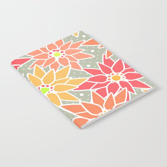 Poinsettia. Retro. Notebook