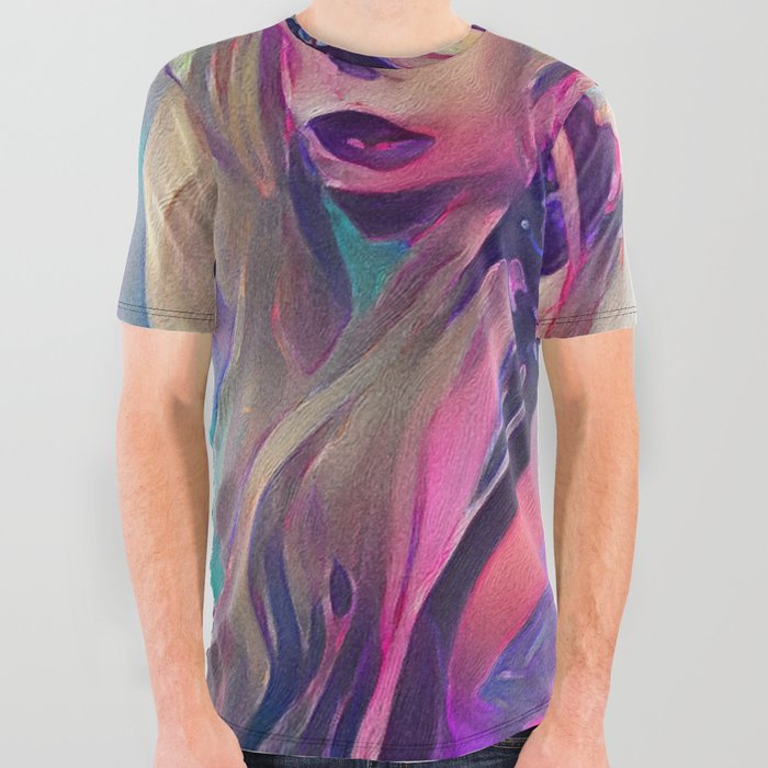 Abstract Lady G All Over Graphic Tee