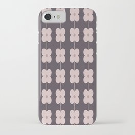 Midcentury Modern Pink and Purple Flowers  iPhone Case
