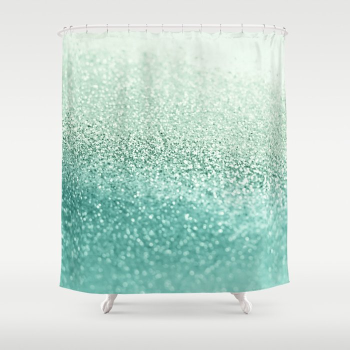 seafoam grey shower curtain