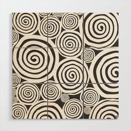 abstract swirls repetitive patterns Wood Wall Art