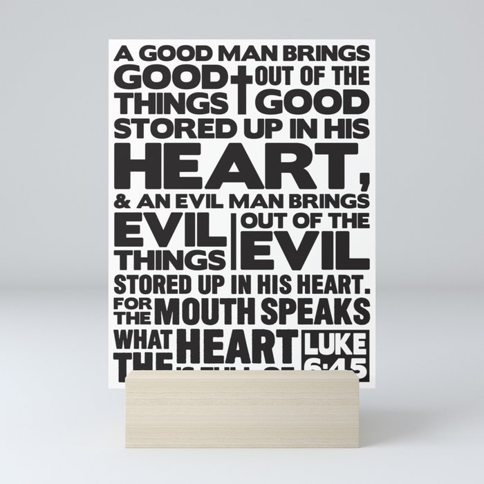 Luke 6:45 The Mouth Speaks The Heart Mini Art Print