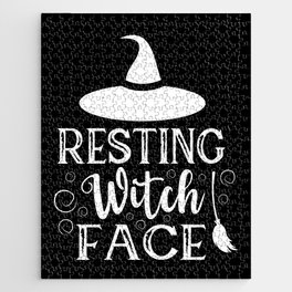 Resting Witch Face Funny Halloween Quote Jigsaw Puzzle