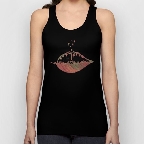 Magical Flight over Paris Unisex Tank Top
