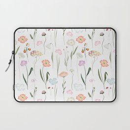 Pretty Wildflowers Floral Pattern Laptop Sleeve