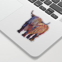 'Rainbow bull' sticker Sticker